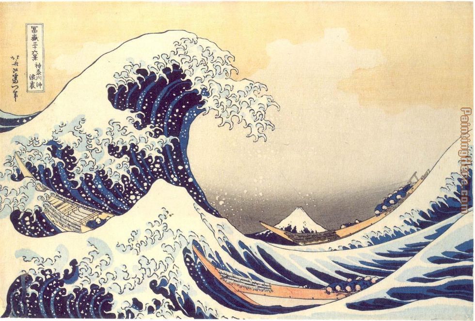 The Great Wave at Kanagawa by Katsushika Hokusai painting - Unknown Artist The Great Wave at Kanagawa by Katsushika Hokusai art painting